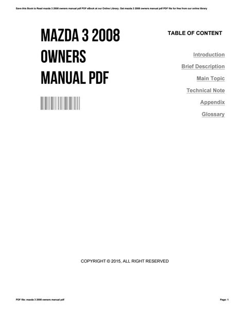 2008 mazdaspeed 3 service manual pdf manual